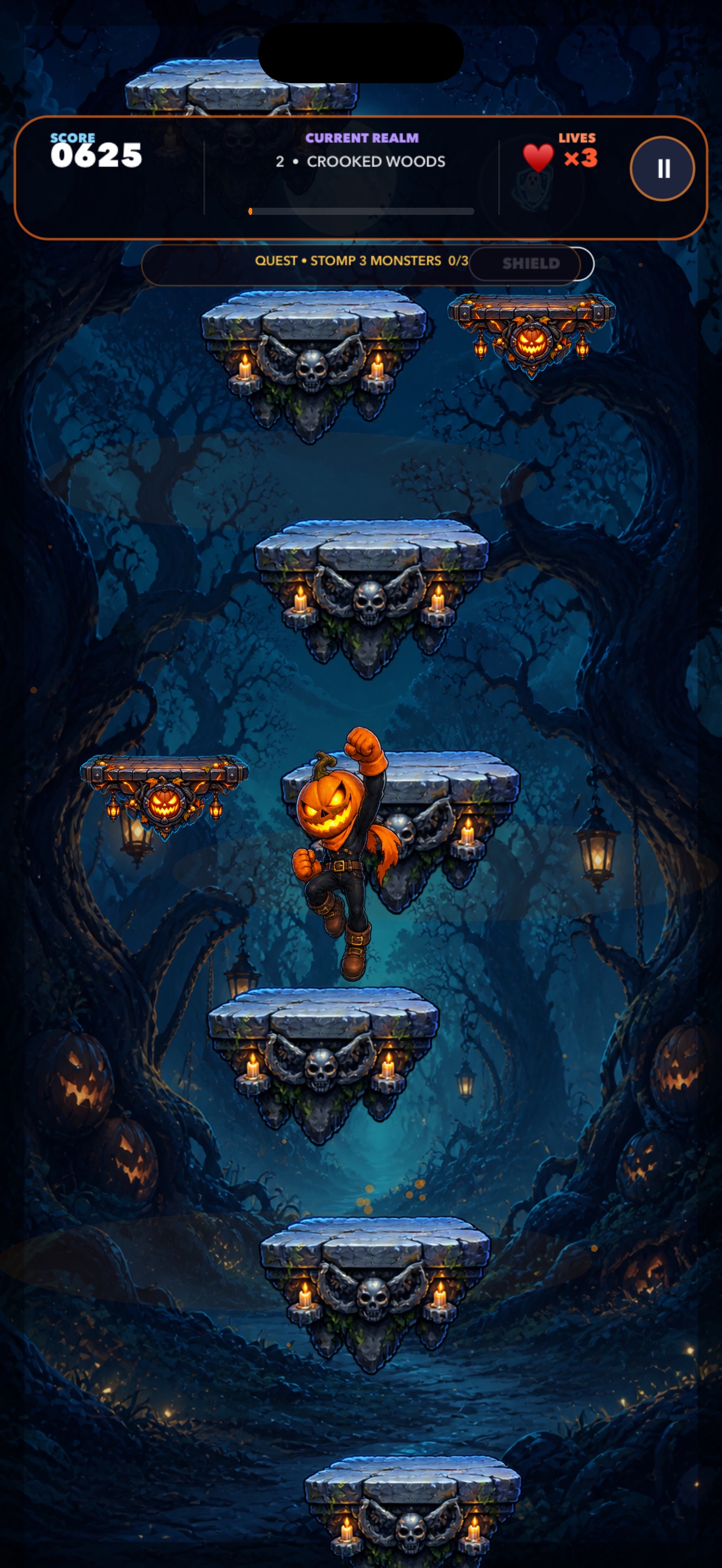 Jack climbing through a later haunted realm